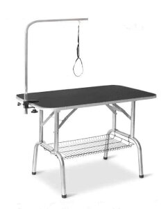 トリミングテーブル トリミング台 卓上サイズ96cm×56cm 高さ80cm 耐荷重200kg 大型犬 小型犬 中型犬 猫 折畳機能 静電気防止 美容テーブル