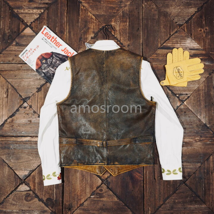 楽天市場】秋冬上品 vintage羊革 ベスト 高級ライダースジャケット 本 