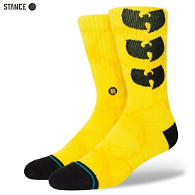 STANCE SOCKS スタンス ソックス 靴下 ENTER THE WU ウータン・クラン コラボ クルーソックス イエロー ブラック マルチ メンズ/フリー