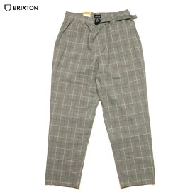 BRIXTON ブリクストン パンツ ボトムス STEADY CINCH TAPER X PANT イージーパンツ グレーチェック/S-L