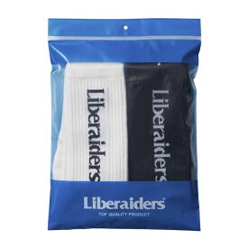 Liberaiders リベレイダース ソックス 靴下 2-PACK OG LOGO SOCKS ホワイト ブラック/FREE
