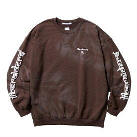 楽天スーパーセール Liberaiders リベレイダース トップス スウェット LR SLEEVE LOGO VINTAGE CREWNECK トレーナー ブラウン/M-XL