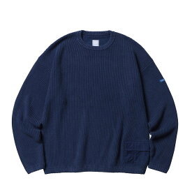 Liberaiders リベレイダース トップス ニット GARMENT DYED COTTON KNIT CREWNECK セーター ネイビー/S-XL