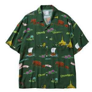 Liberaiders ���x���C�_�[�X �g�b�v�X �V���c RAYON ALOHA SHIRT �����V���c �O���[��/S-XL