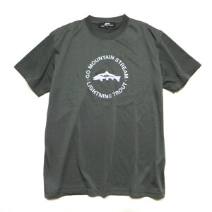 LIGHTNING TROUT ���C�g�j���O�g���E�g �g�b�v�X T�V���c �J�b�g�\�[ S/S DRY TEE �hGO MOUNTAIN STREAM�h �O���[/M-XXL