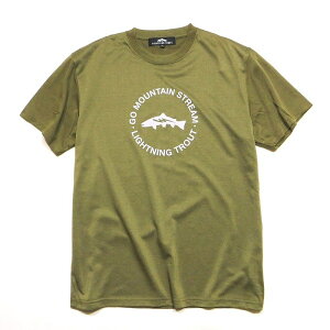 LIGHTNING TROUT ���C�g�j���O�g���E�g �g�b�v�X T�V���c �J�b�g�\�[ S/S DRY TEE �hGO MOUNTAIN STREAM�h �I���[�u/M-XXL