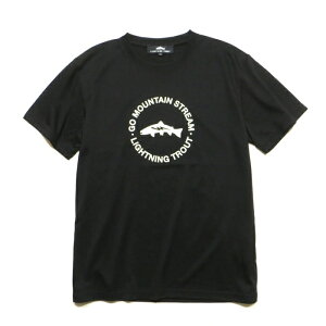 LIGHTNING TROUT ���C�g�j���O�g���E�g �g�b�v�X T�V���c �J�b�g�\�[ S/S DRY TEE �hGO MOUNTAIN STREAM�h �u���b�N/M-XXL