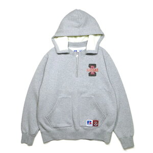 RUSSELL ATHLETIC ���b�Z���A�X���`�b�N �g�b�v�X �t�[�f�B�[ Harvard University High Cotton Loopback Terry Brushed Half-Zip Sweat with Hood �i�ԁF111263-003 �n�[�t�W�b�v�t�[�f�B �X�E�F�b�g�t�[�f�B�[