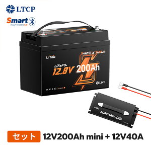 �y�V���i��XtraMini�T�C�Y�ōő�d�͗e�ʁzLiTime 12V 200Ah Xtra Mini �����_�S���`�E���C�I���o�b�e���[ Bluetooth�@�\�t�� BCI�O���[�v31�T�C�Y ���^ �y�� ����200A��BMS �ቷ�ی� �ő�4P4S�g���\ �G�l