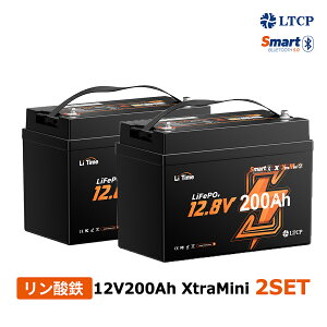 �y�V���i��XtraMini�T�C�Y�ōő�d�͗e�ʁzLiTime 12V 200Ah Xtra Mini �����_�S���`�E���C�I���o�b�e���[ Bluetooth�@�\�t�� BCI�O���[�v31�T�C�Y ���^ �y�� ����200A��BMS �ቷ�ی� �ő�4P4S�g���\ �G�l
