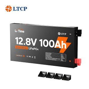 �_ �X�[�p�[SALE���� �^LiTime 12V 100Ah Slim �����^ ���M�@�\ �����_�S���`�E���C�I���o�b�e���[ 1280Wh�d�͗� 1280W�o�͓d�� �ቷ�ی�@�\�t�� �ȃX�y�[�X LiFePO4�o�b�e���[ �L�����s���O�J�[ �Ԓ���
