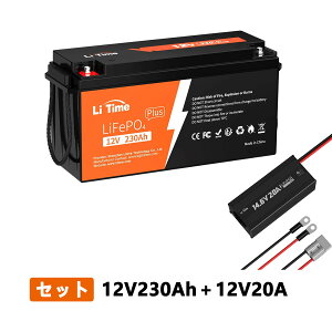 LiTime 12V 230Ah Plus _S`ECIobe[ 200ABMS ő2944WhGlM[ 10Ngp\ LiFePO4obe[ \[[dVXeARVALvA{[gAƒpGlM[