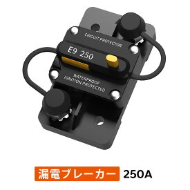 LiTime 漏電ブレーカー 250A サーキットブレーカー 12V-48V 回路ブレーカー 回路保護 配線用遮断器 手動リセット 短絡 ショート 過負荷 過電流 安全ブレーカー 電路異常保護 1年保証付き