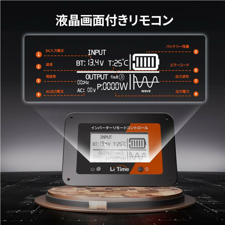 楽天市場】【月末限定P2倍】LiTime 12V 2000W 純正弦波 インバーター