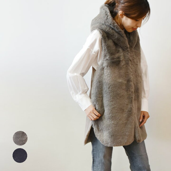 楽天市場】パシオーネ（PASSIONE）フェイクファー フーディージレ 