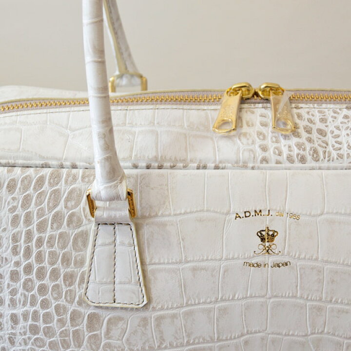 楽天市場】ADMJ ボストンバッグ HIMARAYA ヒマラヤ ホワイトクロコ型  