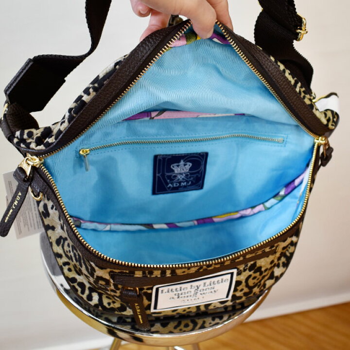 ADMJ ザ・デービス/ナイロン&牛革クロスボディバッグ - ボディバッグ  