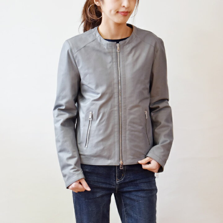 楽天市場】Delan デランジップ レザージャケット(as004) : アンプ  