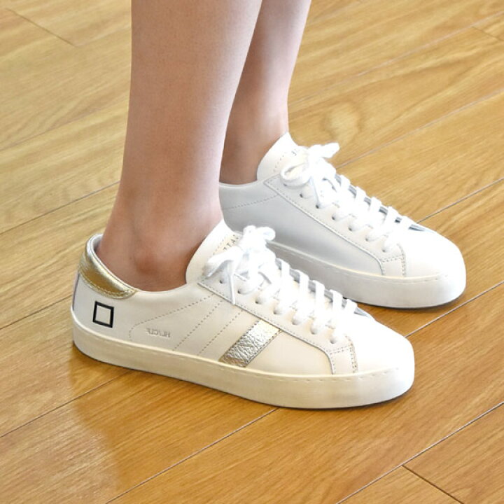 楽天市場】D.A.T.E.（デイト）HILL LOW CALF WHITE-PLATINUM(dt004)(HL 
