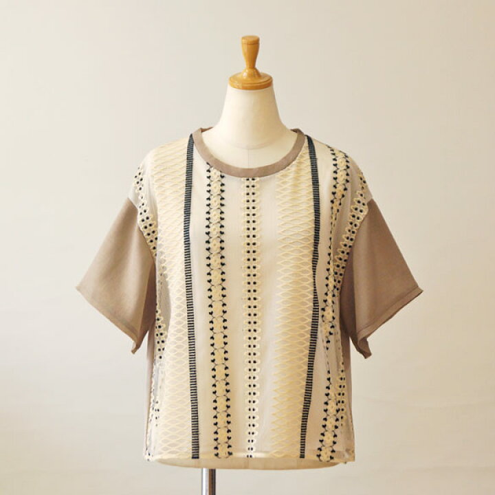 楽天市場】STELLA CIFFON ステラシフォン 刺繍生地 ブラウス(sc041  