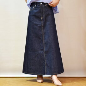 woad blue（ウォードブルー）【坪田あさみコラボ】narrow skirt Aラインデニムスカート(yt006)(WB22300)