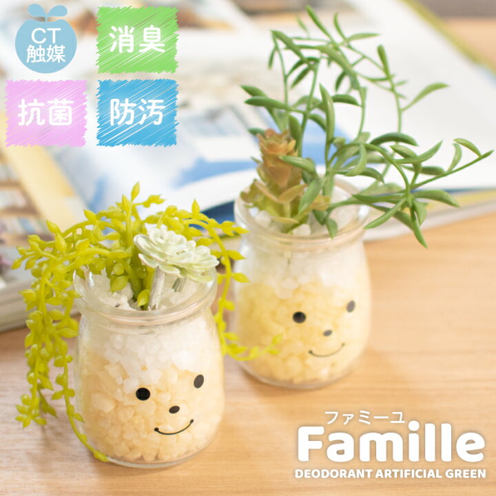 楽天市場 フェイクグリーン 多肉植物 サボテン 風水 人工観葉植物 造花 消臭アーティフィシャルグリーン おしゃれ 安らぎ リビング ダイニング 玄関 キッチン トイレ ナチュラル 消臭 抗菌 寄せ植え Ct触媒 ギフト 母の日 Famille ファミーユ S おしゃれ照明のampoule
