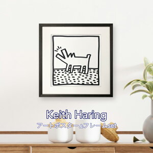 �yKeith Haring�z �^�e42.5×���R42.5cm �A�[�g�|�X�^�[ �t���[���t�� �|�X�^�[ �A�[�g�p�l�� �L�[�X�E�w�����O �G Untitled (barking dog) �� �h�b�O �Ǌ|�� ������� �A�[�g�t���[�� �G�� �E�H�[���C���e
