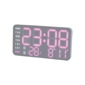 【SLOWER】置き時計 壁掛け 時計 デジタル時計 おしゃれ デジタルクロック LED 目覚まし時計 アラーム 目覚まし スヌーズ 日付 室温 温度計 静音 インテリア リビング 寝室 子供部屋 シンプル スタイリッシュ 見やすい 掛け時計 乾電池 コードレス LEDデジタルクロック Cielo