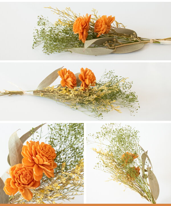 楽天市場 ドライフラワー スワッグ 花束 ブーケ 花材 オレンジ グリーン 緑 インテリア 壁掛け ガーランド 雑貨 おしゃれ かわいい 花 ナチュラル フラワー アレンジメント 飾り ギフト プレゼント Bp002 013 ブーケピース ショート おしゃれ照明のampoule