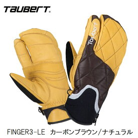 トーバート TAUBERT FINGER3-LE CarbonBrn/Natural 22-23 フィンガー3 革3本指 日本製 インナー付