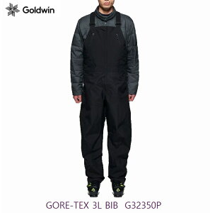 ゴールドウィン スキーウェア 2023 GOLDWIN GORE-TEX 3L BIB BKブラック G32350P ゴアテックス シェルパンツ ビブ