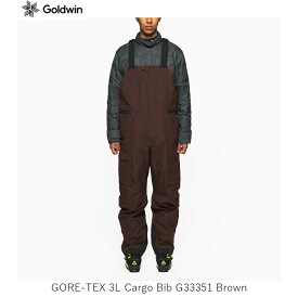 【楽天スーパーセール期間限定大特価】ゴールドウイン スキーウェア 2024 GOLDWIN GORE-TEX 3L Cargo Bib G33351 Brown メンズ パンツ つなぎ