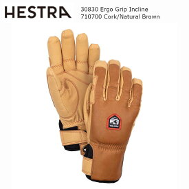 ヘストラ HESTRA 30830 Ergo Grip Incline 710700 Cork Natural Brown エルゴ グリップ 革 レザー グローブ 握りやすい