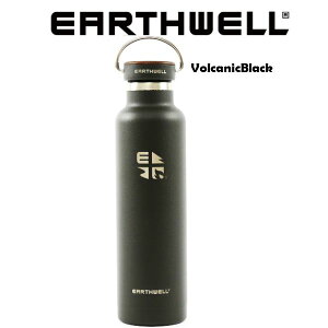アースウェル EARTHWELL 22oz Earthwell Vacuum Bottle Woodie Walnut Cap Volcanic Black アウトドア ドリンク ボトル 水筒 おしゃれボトル VB22