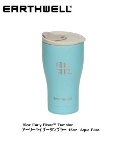 アースウェル EARTHWELL 16oz Earthwell Vacuum Tumbler with Lid Aqua Blue アウトドア ドリンク おしゃれタンブラー VT16