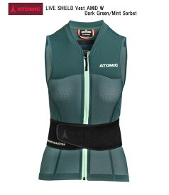 アトミック LIVE SHIELD AMID VEST W LV1 Dark Green/Mint バックプロテクター レディス AN5205070 脊髄保護