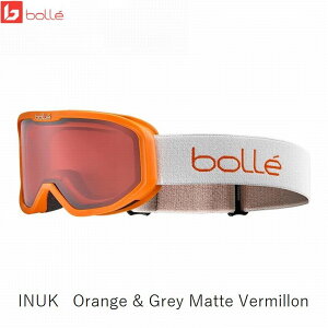 ボレー 2025 BOLLE INUK Orange & Grey Matte Vermillon キッズゴーグル スキー スノボ イヌーク ダブルレンズ