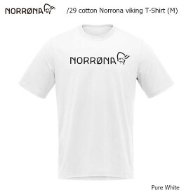 ノローナ Tシャツ /29 COTTON NORRONA VIKING TEE M Pure White メンズ オーガニック コットン 100%