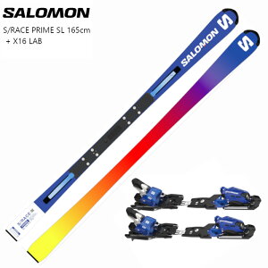 サロモン スキー板 2024 SALOMON S/RACE PRIME SL 165 12m + X16 LAB レーシング スラローム 技術選 ビンディングセット