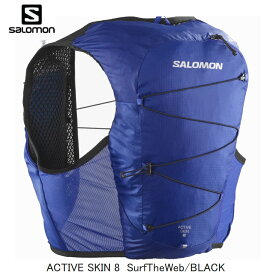 サロモン バックパック 23SS SALOMON ACTIVE SKIN 8 SurfTheWeb Black フラスク付き アクティブスキン トレイルランニング ユニセックス