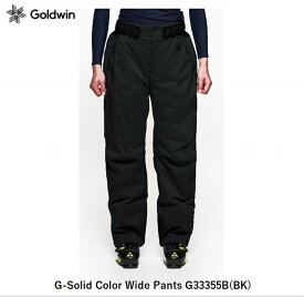 ゴールドウイン スキーウェア 2023 2024 GOLDWIN G-Solid Color Wide Pants G33355B BK ブラック メンズパンツ