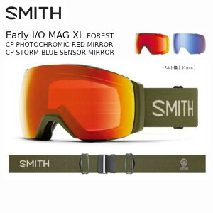 X~X S[O 2025 SMITH Early I/O MAG XL FOREST CP PHOTO RED MIRROR CP STORM BLUE A[[f ዾΉ [W S[O\bNt xg 51mm