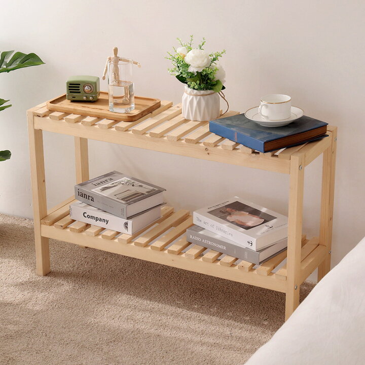 楽天市場】原木 多用途ラック収納ラック 2段 サイズ 70*30*50cm 70*35 