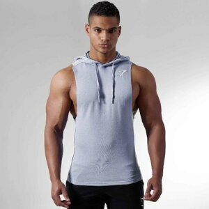 yzGymShark@WV[N@Drop Arm Sleeveless Hoodie t[fB@- CgO[yLight Grey Marlz[J[AiI