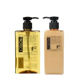 ★【送料無料】【 リッチ ポンプ300・200 セット 】フィヨーレ FIOLE Fプロテクト シャンプー 300ml ヘアマスク 200g