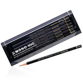 ★トンボ Tombow／ 鉛筆 モノ100 ／ MONOシリーズの最高級鉛筆 / 6角軸　12本入り / / 6B：MONO-1006B