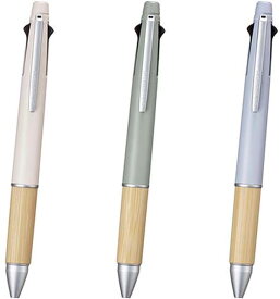 【送料無料】三菱鉛筆 MITSUBISHI ／ジェットストリーム 多機能ペン 4&1 BAMBOO バンブー ／ 【全3色】　軸色:ブルーグレー / インク色:黒、赤、青、