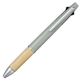 【送料無料】三菱鉛筆 MITSUBISHI ／ジェットストリーム 多機能ペン 4&1 BAMBOO バンブー ／ セージ　軸色:セージ インク色:黒、赤、青、緑 / ボール