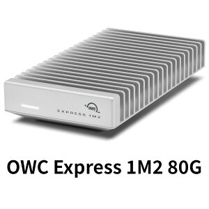 OWC Express 1M2 80G USB4 80Gb/s�Ή� M.2 NVMe SSD�p �O�t���P�[�X �����l�ő�6000MB/s�𒴂��鍂���f�[�^�]�����\ �q�[�g�V���N�\�� �o�X�p���[�쓮 �}���`OS/�}���`�f�o�C�X�Ή�