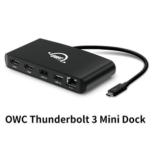 OWC Thunderbolt 3 mini Dock 4Ko͑ΉHDMI2|[g 1000BASE-TΉC[Tlbg|[g m[gp\RȂǂƈꏏɎ^ׂRpNgȃTCY oXp[Ή
